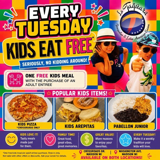 KID'S EAT FREE TUESDAYS!